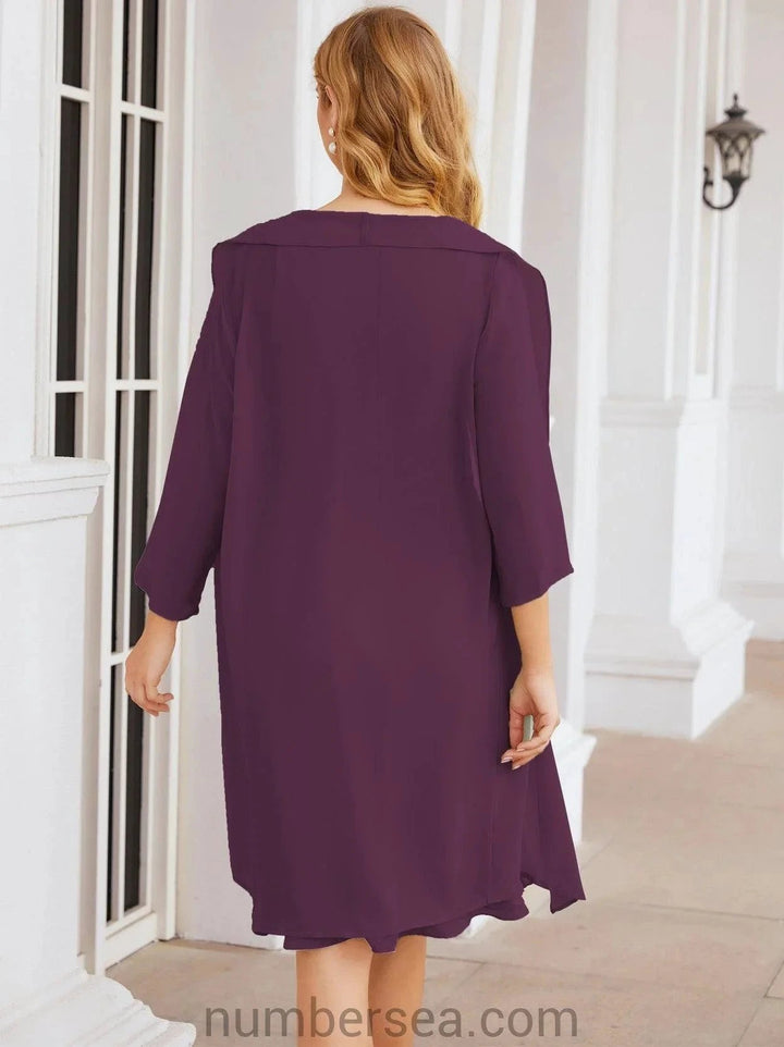 Sunnderly Mother of The Bride Dresses Prom Dress Casual Pleated Dress SY28065 by numbersea