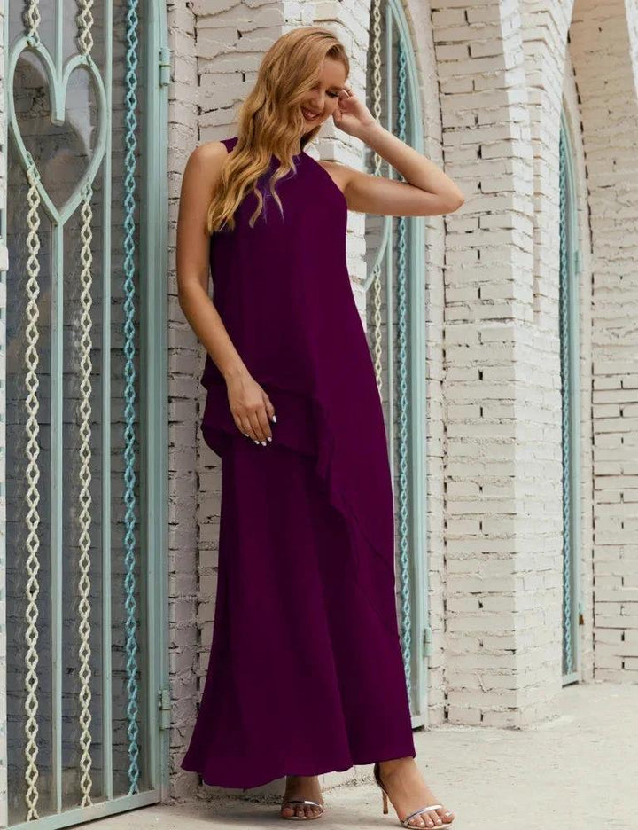Chiffon Long Plus Size Mother of Bride Dresses Formal Bridesmaid Prom Gown SY28019 by numbersea