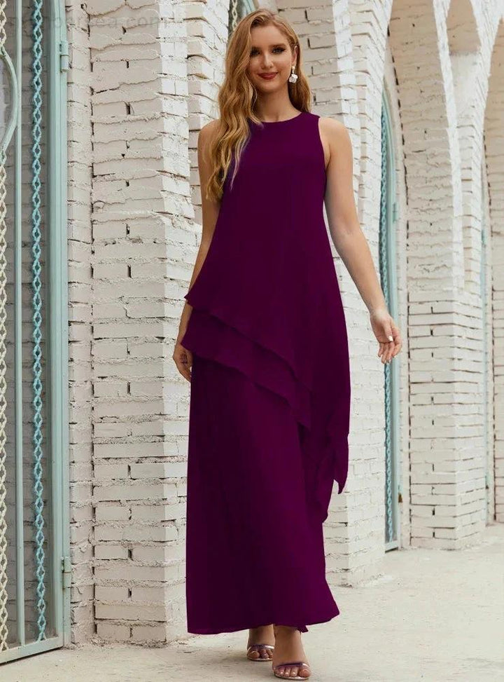 Chiffon Long Plus Size Mother of Bride Dresses Formal Bridesmaid Prom Gown SY28019 by numbersea