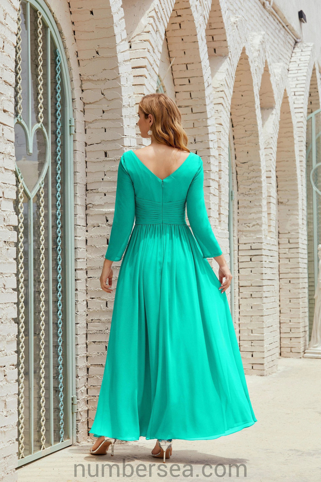 Numbersea Bridesmaid Dress Chiffon Formal Party Dress Evening Dress 28016 by numbersea