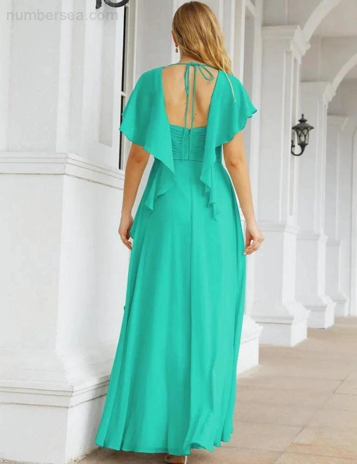 Numbersea Bridesmaid Dresses Backless Formal Prom Gowns for Evening Party Mother of The Bride Dress 28040 by numbersea