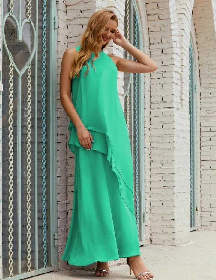 Chiffon Long Plus Size Mother of Bride Dresses Formal Bridesmaid Prom Gown SY28019 by numbersea