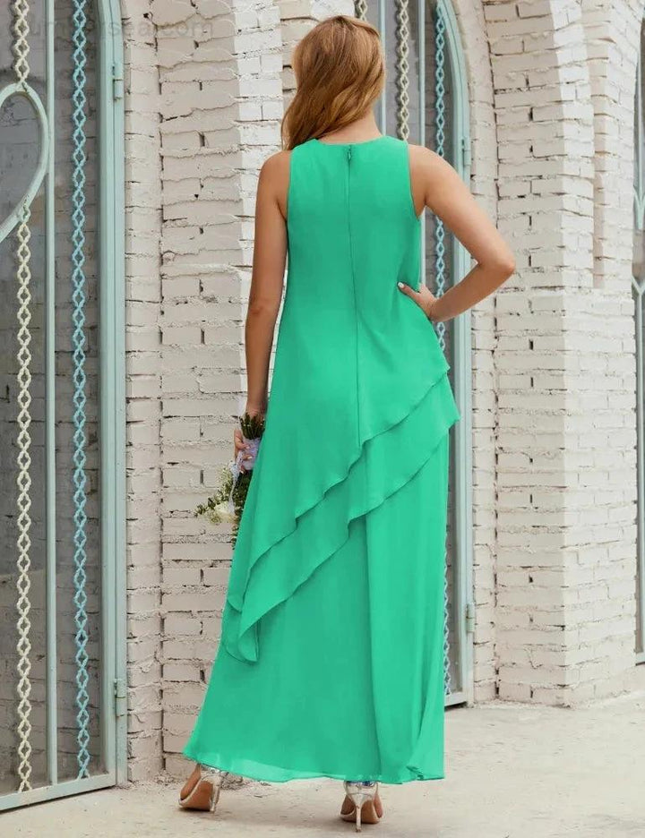 Chiffon Long Plus Size Mother of Bride Dresses Formal Bridesmaid Prom Gown SY28019 by numbersea