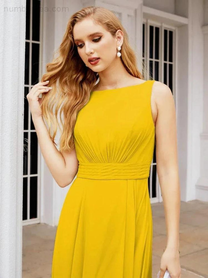 Numbersea Bridesmaid Dresses for Wedding Ruffles Long Formal Prom Gowns 28039 by numbersea
