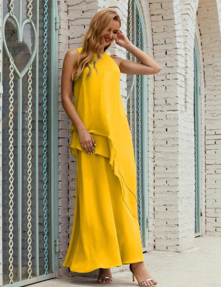 Chiffon Long Plus Size Mother of Bride Dresses Formal Bridesmaid Prom Gown SY28019 by numbersea
