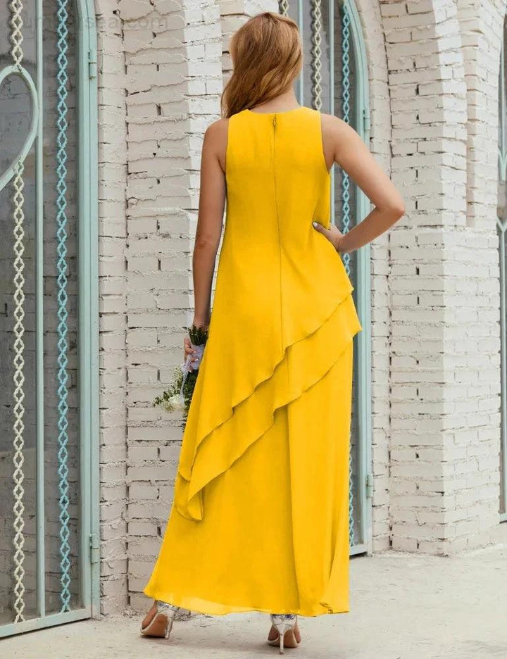 Chiffon Long Plus Size Mother of Bride Dresses Formal Bridesmaid Prom Gown SY28019 by numbersea