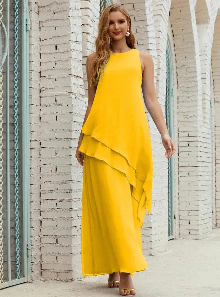 Chiffon Long Plus Size Mother of Bride Dresses Formal Bridesmaid Prom Gown SY28019 by numbersea