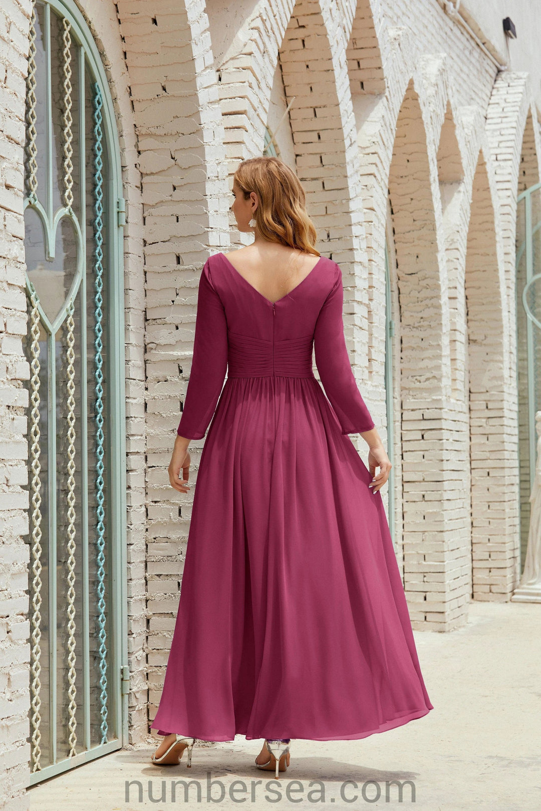 Numbersea Bridesmaid Dress Chiffon Formal Party Dress Evening Dress 28016 by numbersea