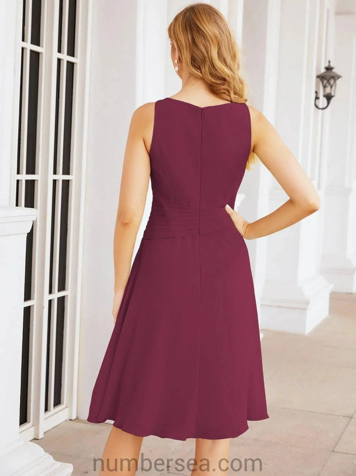 Sunnderly Mother of The Bride Dresses Prom Dress Casual Pleated Dress SY28065 by numbersea