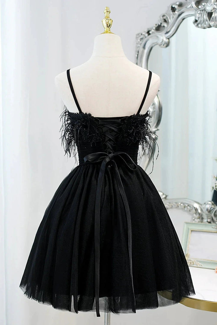 Chic Sleeveless Spaghetti Straps Tulle Princess Homecoming Dresses by Cicinia