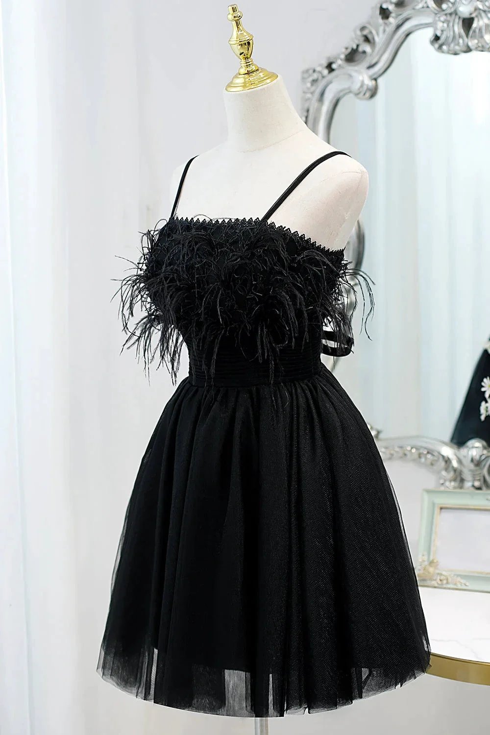 Chic Sleeveless Spaghetti Straps Tulle Princess Homecoming Dresses by Cicinia