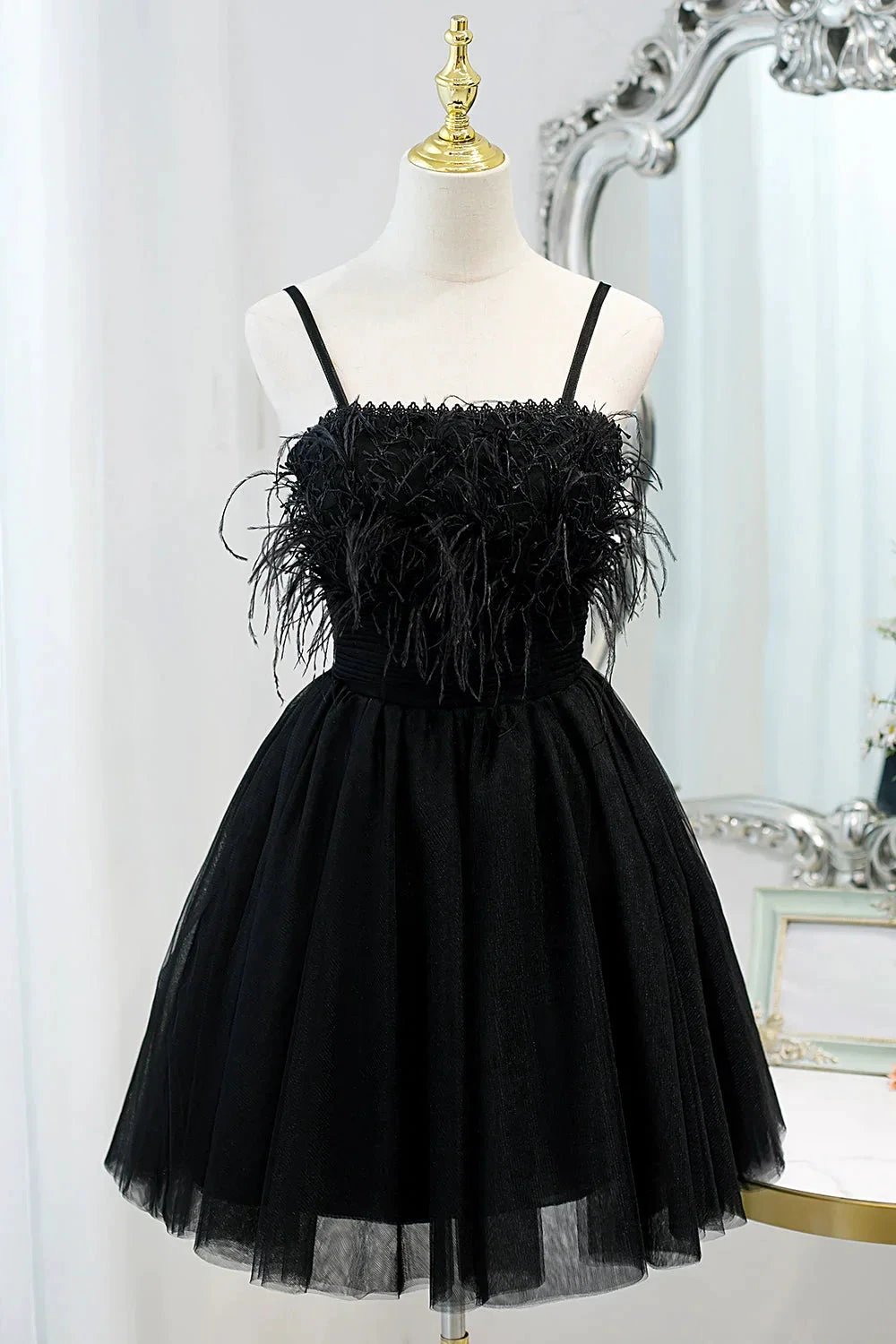 Chic Sleeveless Spaghetti Straps Tulle Princess Homecoming Dresses by Cicinia