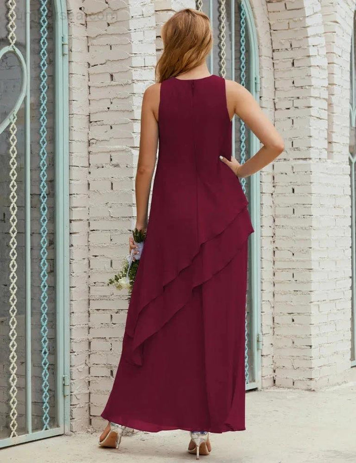 Chiffon Long Plus Size Mother of Bride Dresses Formal Bridesmaid Prom Gown SY28019 by numbersea