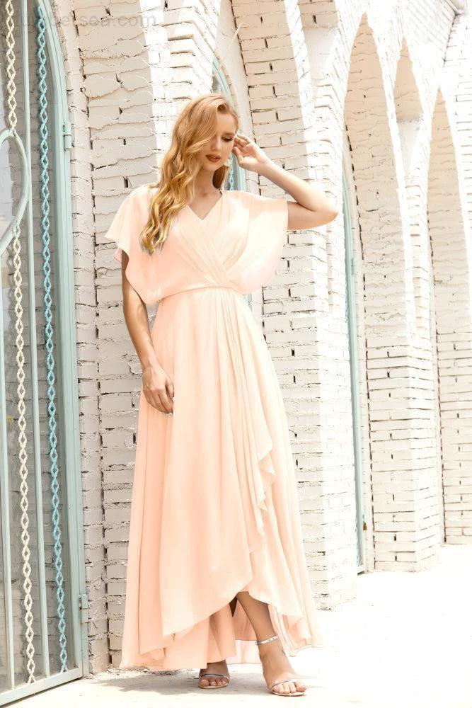Numbersea Mother of The Bride Dresses Plus Size V-Neck Floor Length Formal Prom Dress for Wedding Guest 28020 by numbersea