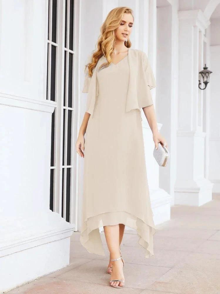 Sunnderly Two-Piece A-line Mother of The Bride Dress Formal Party Gown Dress SY28073 by numbersea