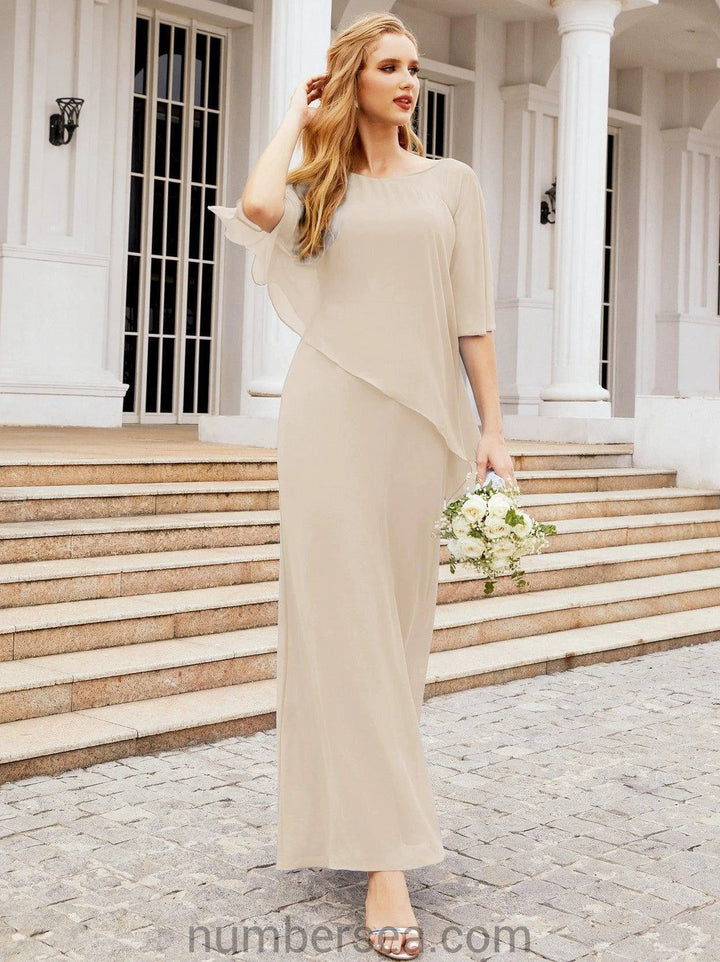Sunnderly Formal Party Gown Dress Long Mother of The Bride Dresses with Ruffle Cape SY28026 by numbersea