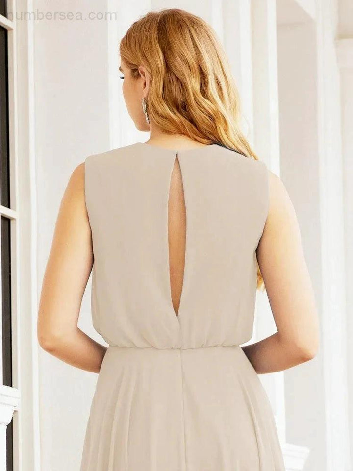 Numbersea Sleeveless Long Bridesmaid Dress A line Formal Evening Prom Gown 28025 by numbersea