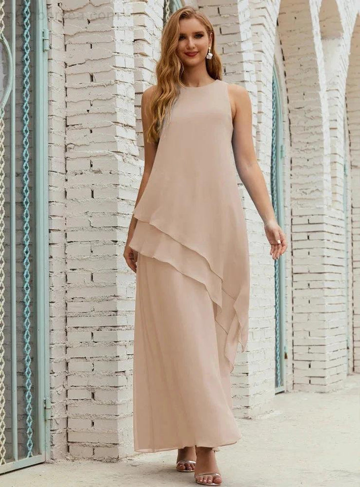 Chiffon Long Plus Size Mother of Bride Dresses Formal Bridesmaid Prom Gown SY28019 by numbersea