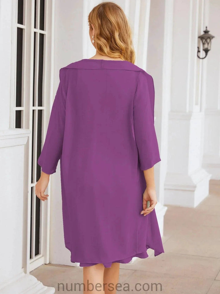 Sunnderly Mother of The Bride Dresses Prom Dress Casual Pleated Dress SY28065 by numbersea