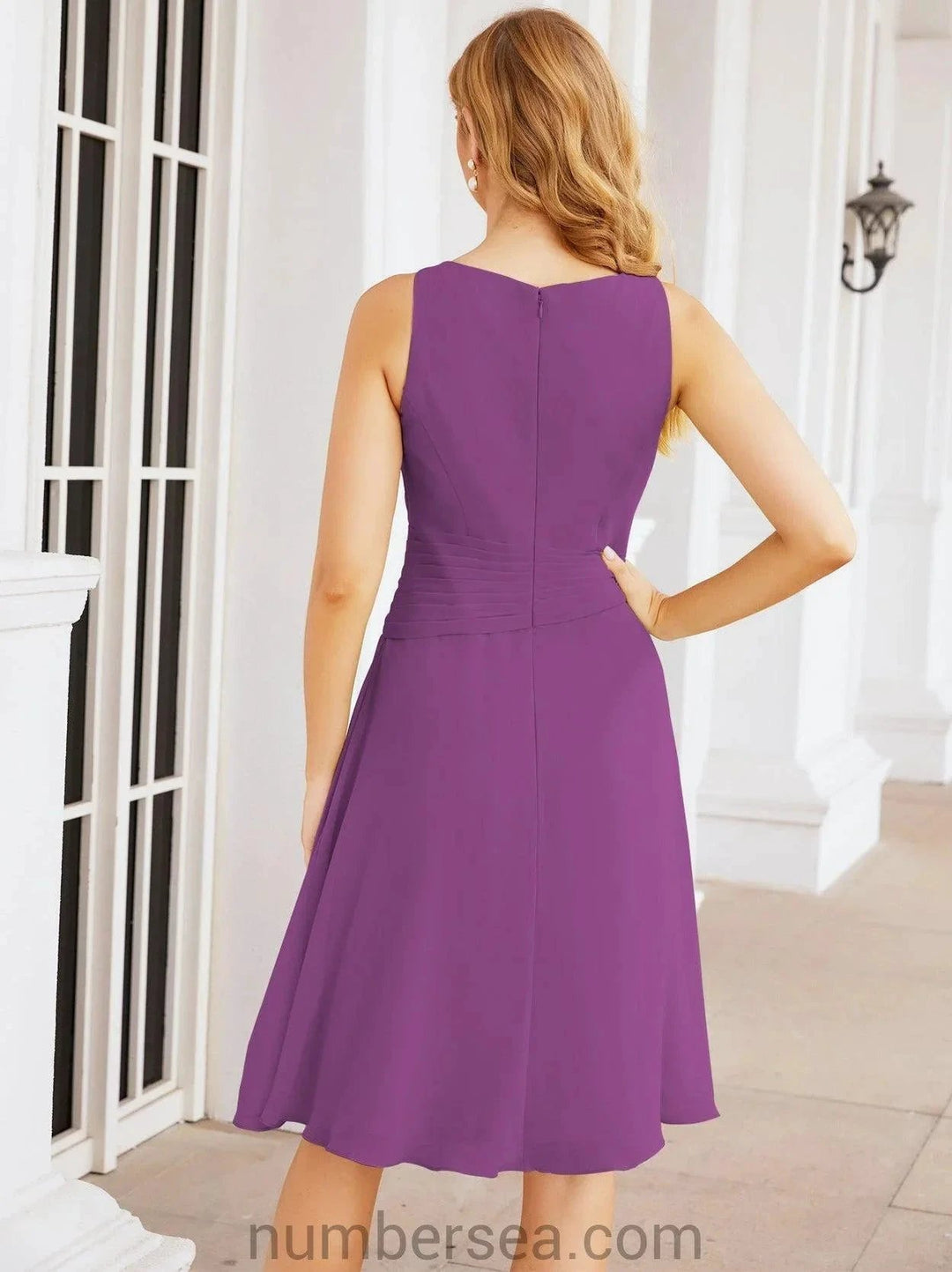 Sunnderly Mother of The Bride Dresses Prom Dress Casual Pleated Dress SY28065 by numbersea