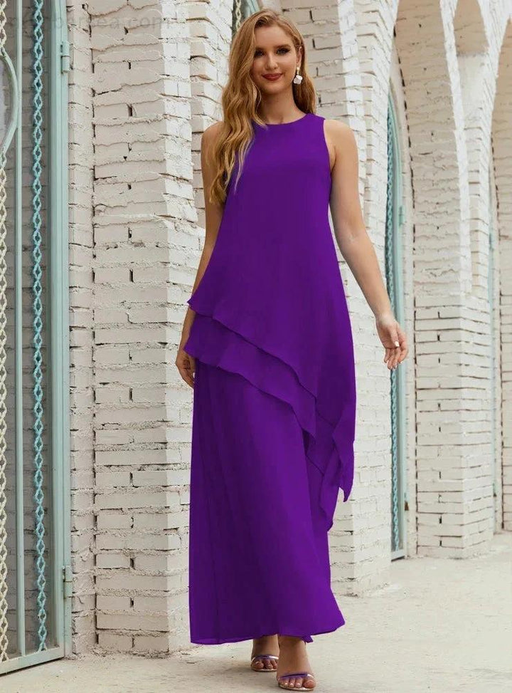 Chiffon Long Plus Size Mother of Bride Dresses Formal Bridesmaid Prom Gown SY28019 by numbersea