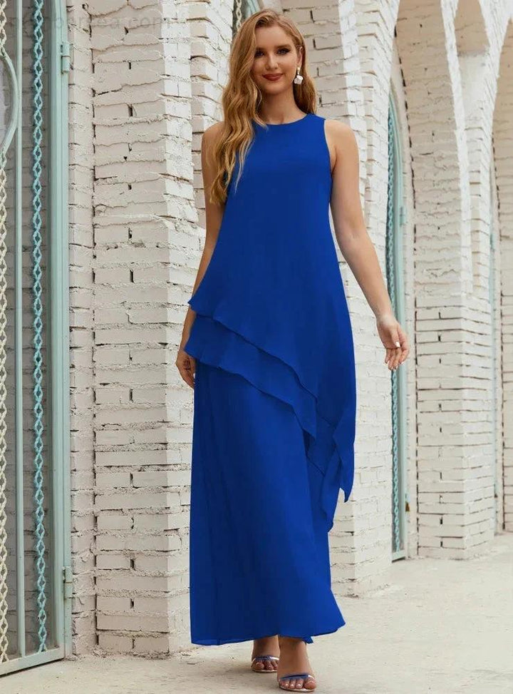Chiffon Long Plus Size Mother of Bride Dresses Formal Bridesmaid Prom Gown SY28019 by numbersea