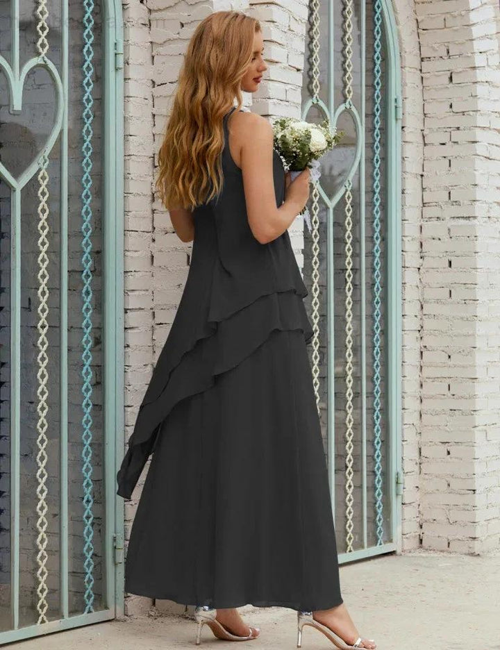 Chiffon Long Plus Size Mother of Bride Dresses Formal Bridesmaid Prom Gown SY28019 by numbersea