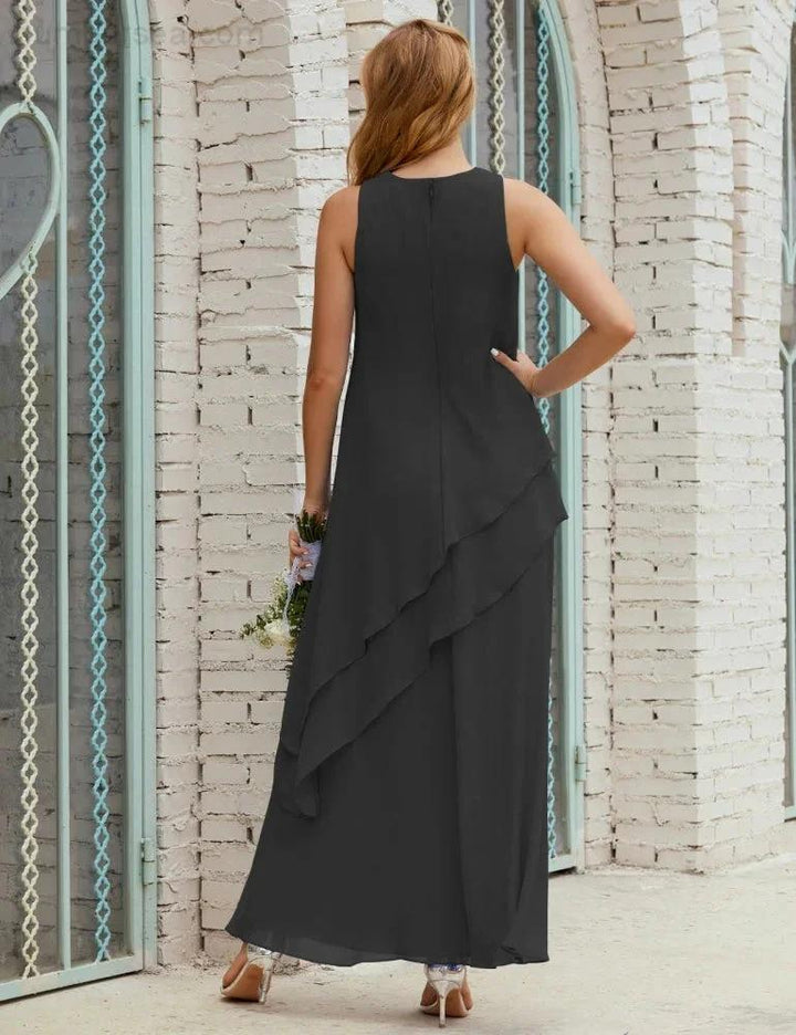 Chiffon Long Plus Size Mother of Bride Dresses Formal Bridesmaid Prom Gown SY28019 by numbersea