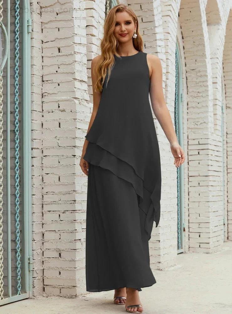 Chiffon Long Plus Size Mother of Bride Dresses Formal Bridesmaid Prom Gown SY28019 by numbersea