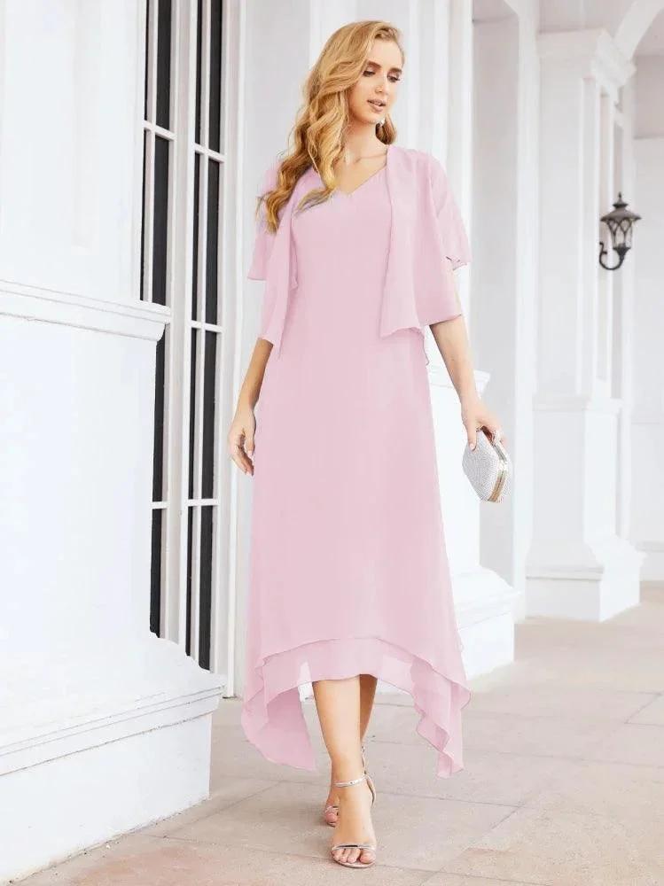Sunnderly Two-Piece A-line Mother of The Bride Dress Formal Party Gown Dress SY28073 by numbersea