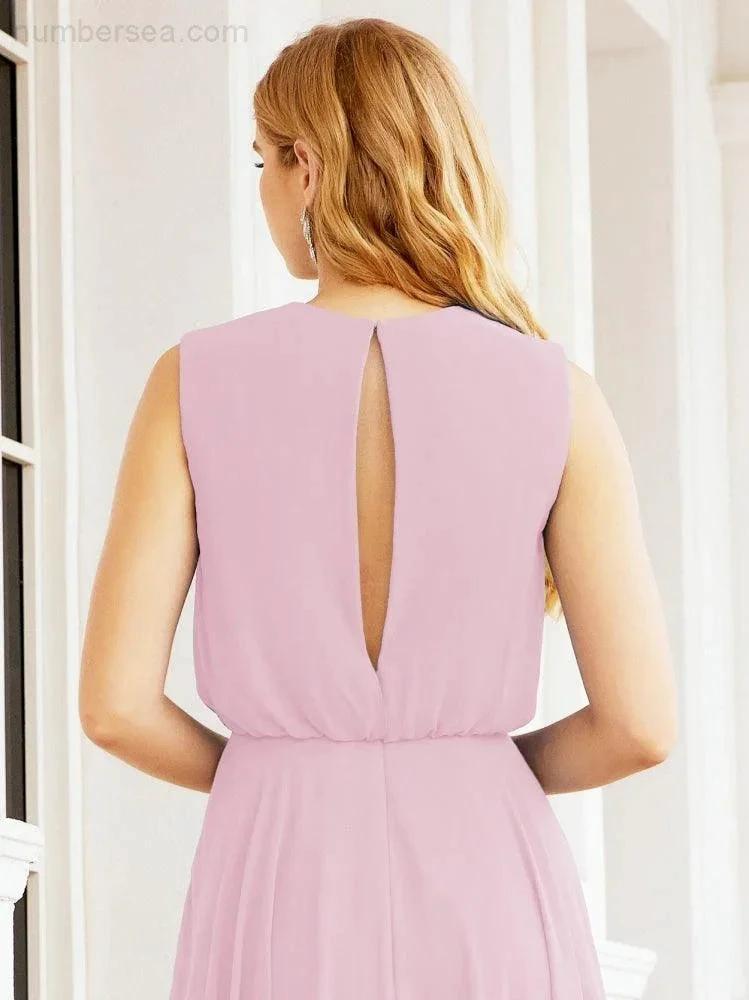 Numbersea Sleeveless Long Bridesmaid Dress A line Formal Evening Prom Gown 28025 by numbersea