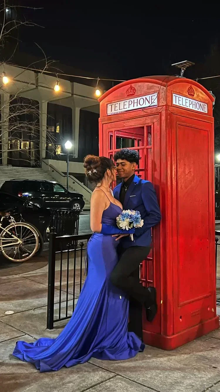 Classic Royal Blue Mermaid Evening Dress with Train Y4229 by simplepromdress