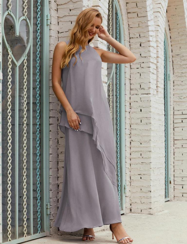 Chiffon Long Plus Size Mother of Bride Dresses Formal Bridesmaid Prom Gown SY28019 by numbersea