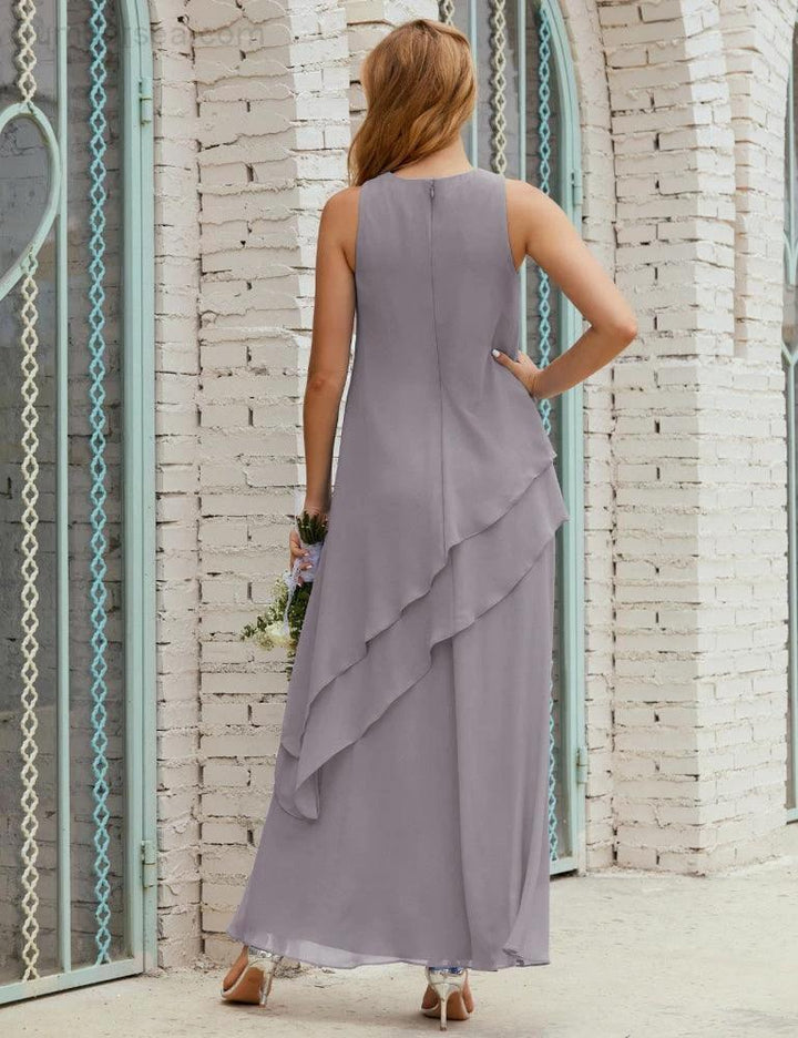 Chiffon Long Plus Size Mother of Bride Dresses Formal Bridesmaid Prom Gown SY28019 by numbersea