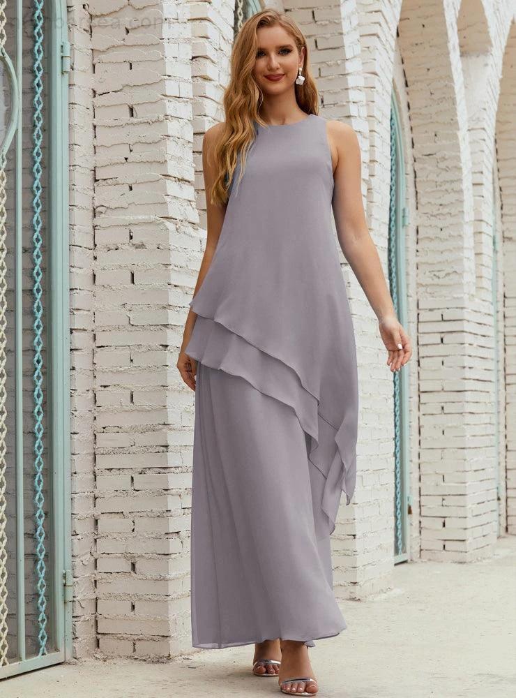 Chiffon Long Plus Size Mother of Bride Dresses Formal Bridesmaid Prom Gown SY28019 by numbersea