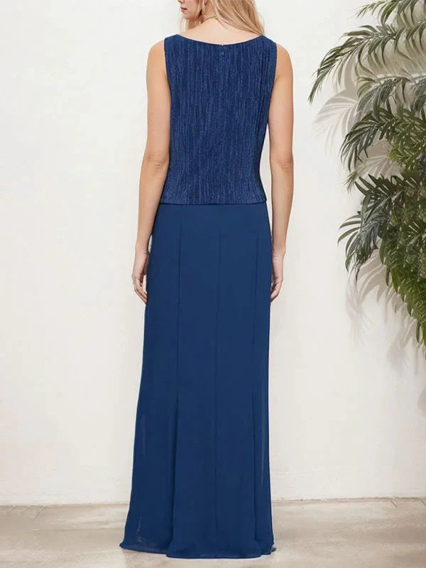 Metallic Mock Two-Piece Gown with Jacket by Dreamylily