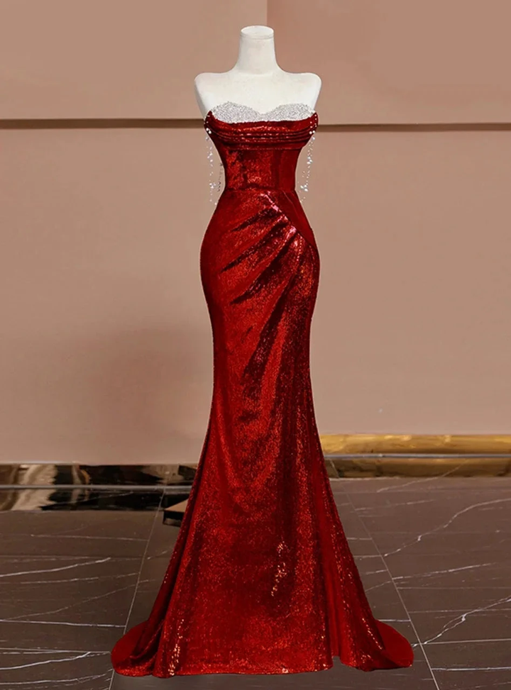 Sparkly Mermaid Sequins Sweetheart Prom Dress Evening Dress Y7612 by simplepromdress