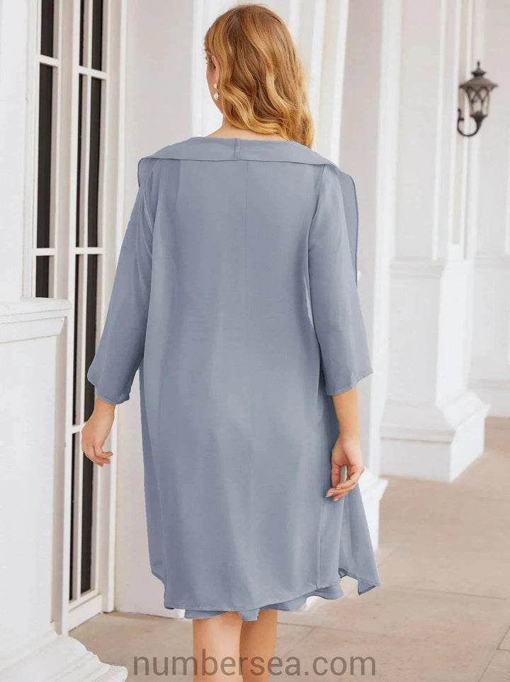 Sunnderly Mother of The Bride Dresses Prom Dress Casual Pleated Dress SY28065 by numbersea