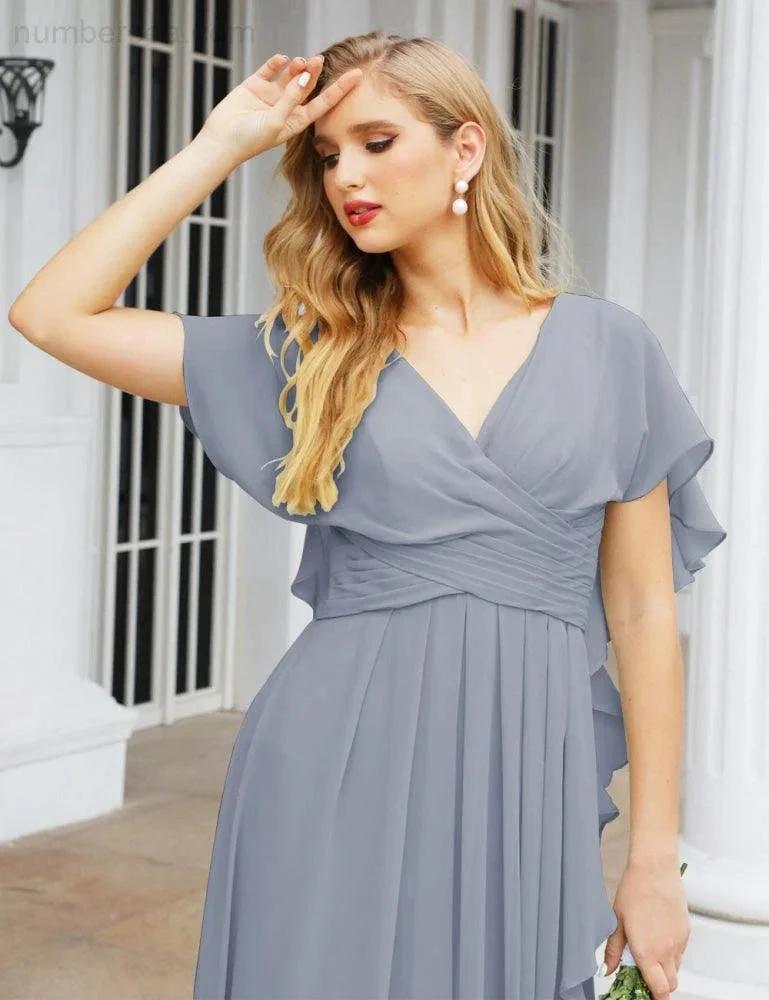 Numbersea Bridesmaid Dresses Backless Formal Prom Gowns for Evening Party Mother of The Bride Dress 28040 by numbersea