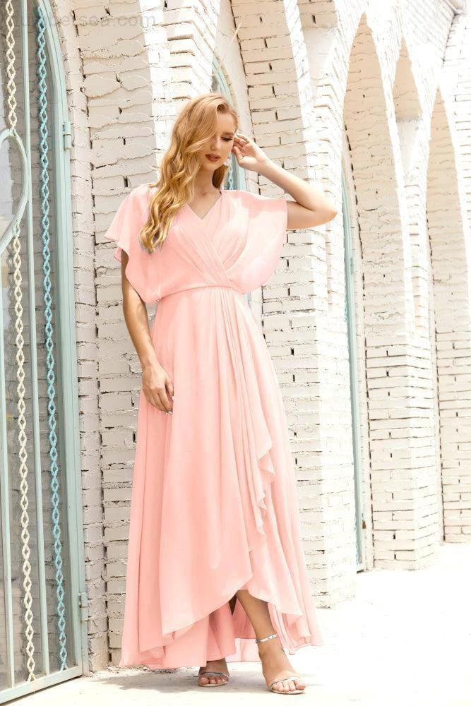 Numbersea Mother of The Bride Dresses Plus Size V-Neck Floor Length Formal Prom Dress for Wedding Guest 28020 by numbersea