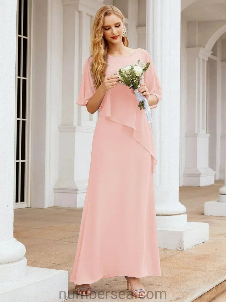 Sunnderly Formal Party Gown Dress Long Mother of The Bride Dresses with Ruffle Cape SY28026 by numbersea