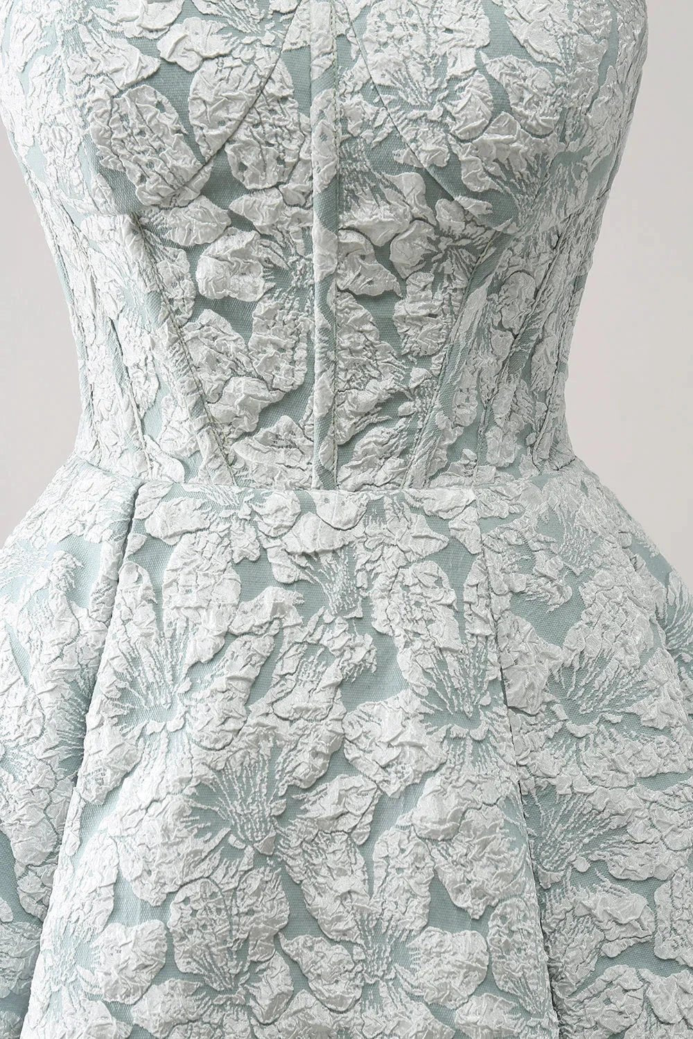 Cute Grey Green A Line Sweetheart Corset Short Homecoming Dress by WEDTREND