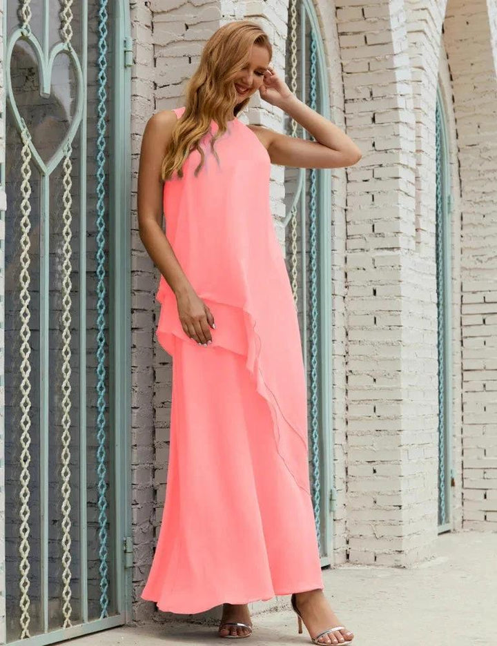Chiffon Long Plus Size Mother of Bride Dresses Formal Bridesmaid Prom Gown SY28019 by numbersea
