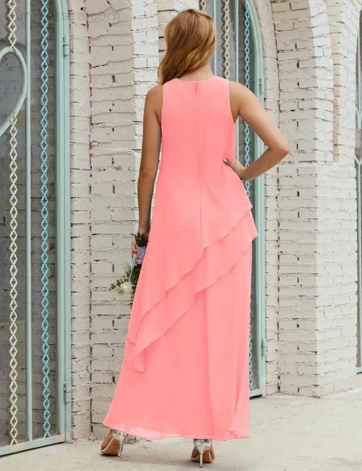 Chiffon Long Plus Size Mother of Bride Dresses Formal Bridesmaid Prom Gown SY28019 by numbersea