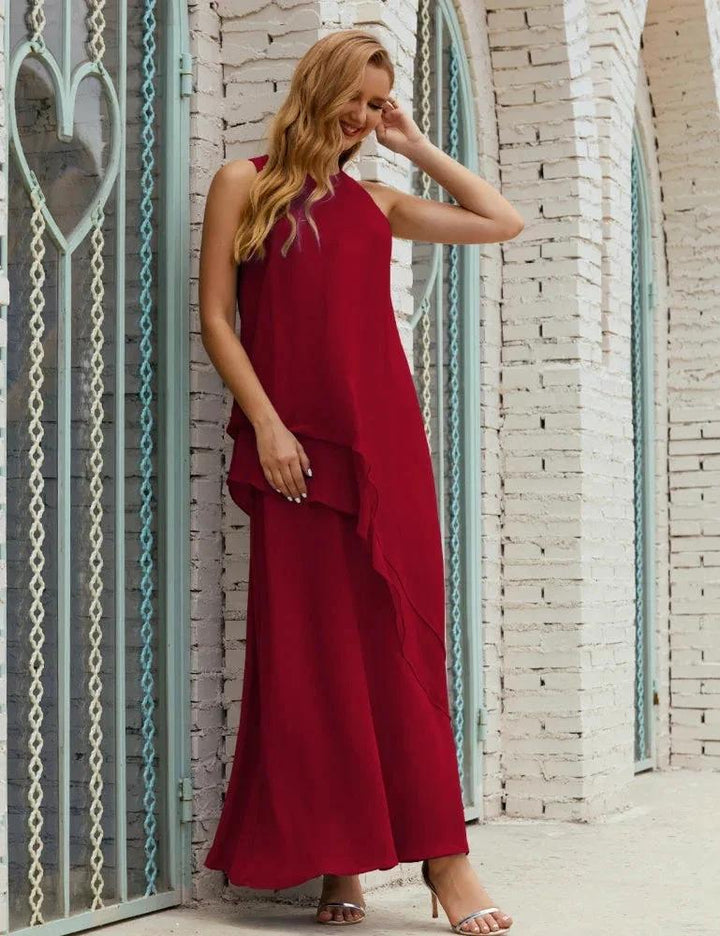 Chiffon Long Plus Size Mother of Bride Dresses Formal Bridesmaid Prom Gown SY28019 by numbersea