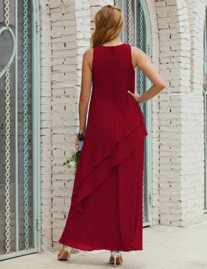 Chiffon Long Plus Size Mother of Bride Dresses Formal Bridesmaid Prom Gown SY28019 by numbersea
