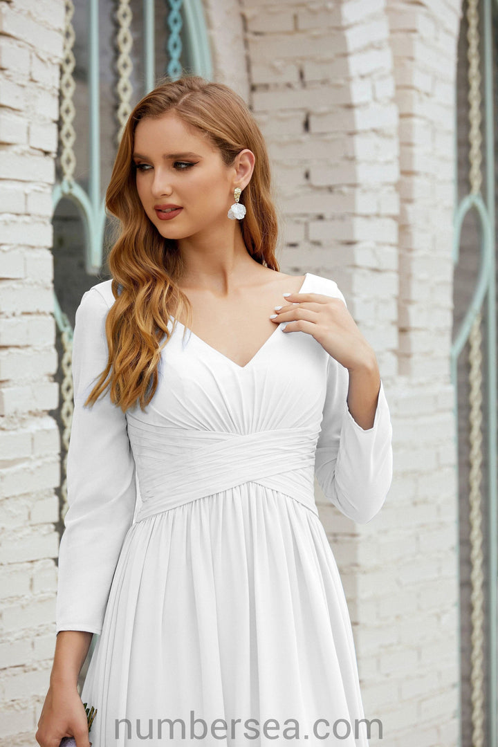 Numbersea Bridesmaid Dress Chiffon Formal Party Dress Evening Dress 28016 by numbersea