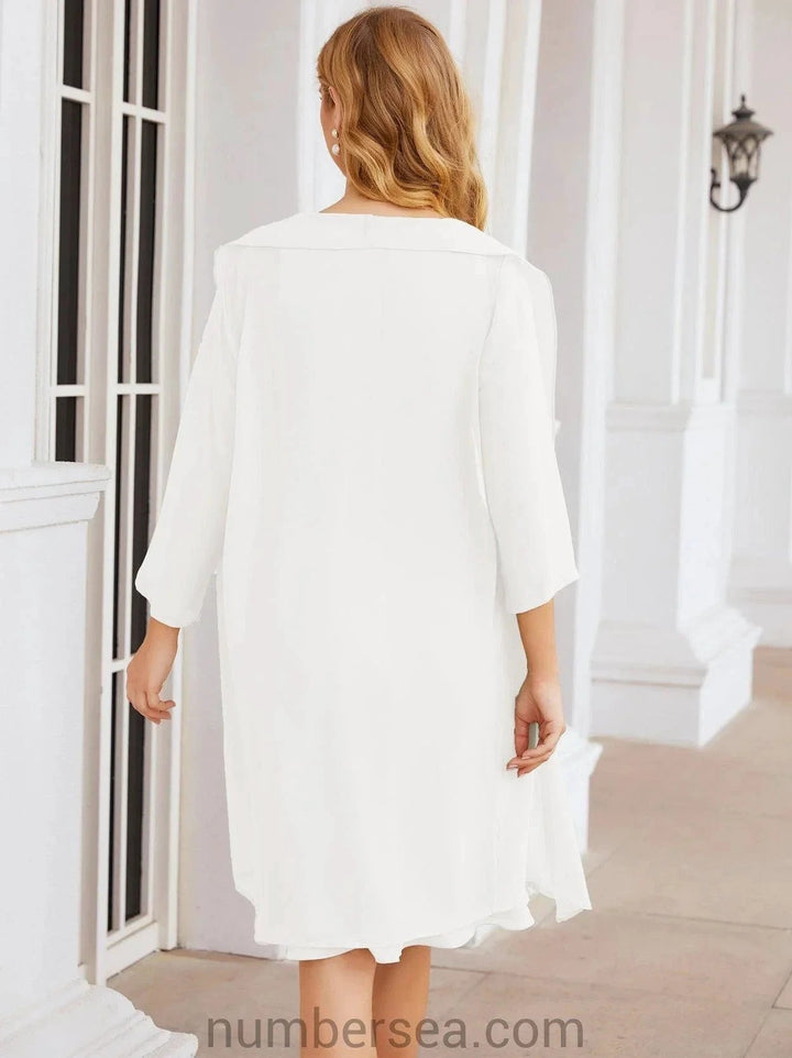 Sunnderly Mother of The Bride Dresses Prom Dress Casual Pleated Dress SY28065 by numbersea