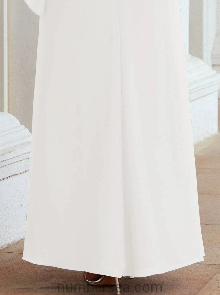 Sunnderly Formal Party Gown Dress Long Mother of The Bride Dresses with Ruffle Cape SY28026 by numbersea