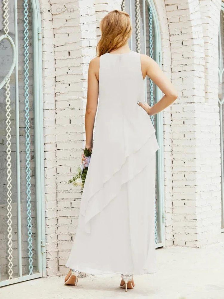 Chiffon Long Plus Size Mother of Bride Dresses Formal Bridesmaid Prom Gown SY28019 by numbersea